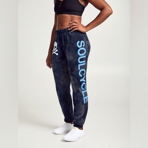 Aviator Nation x Soulcycle dark tie dye sweats